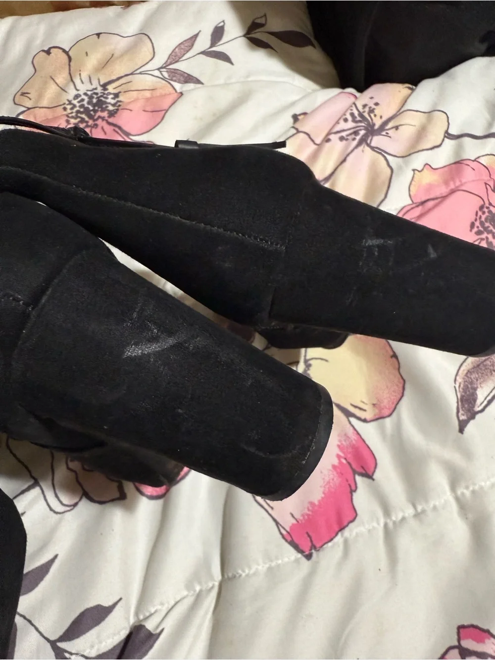 LC Lauren Conrad Black Over-the-Knee Tassel Tie Boots